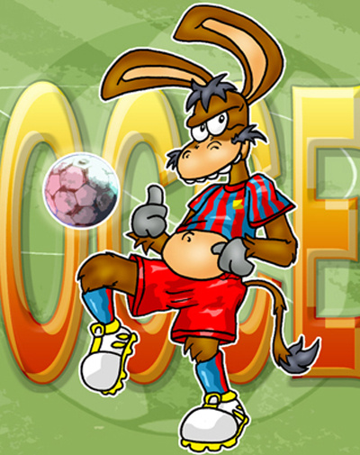 Burro Engraçado: Burro Drible de Futebol