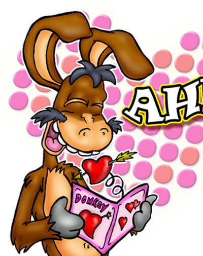 Burro Engraçado: Coração preso de burro